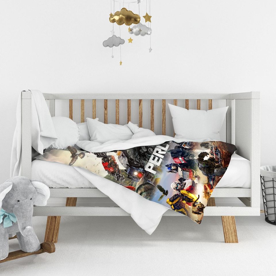 Custom Transformer Blanket, Personalized Robot Blankets, Boy Bed Room Blanket