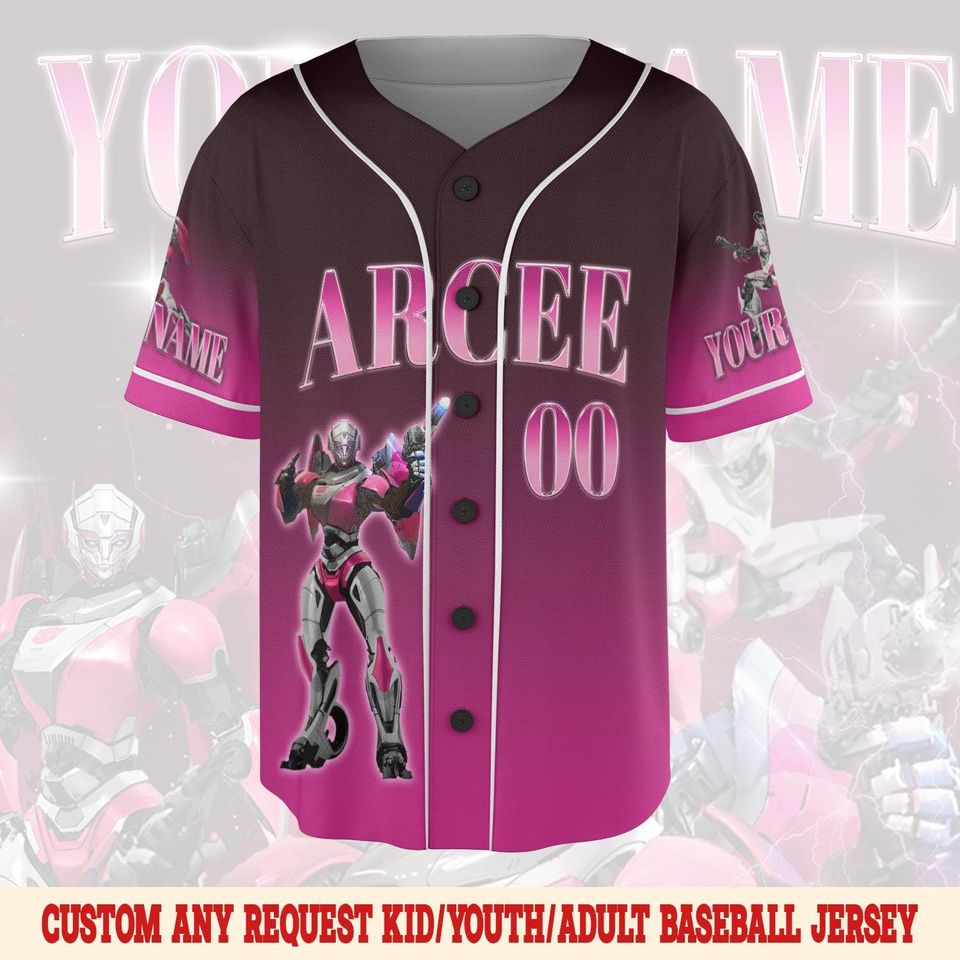 Transformers Arcee Baseball Jersey, Vintage Arcee Baseball Jersey