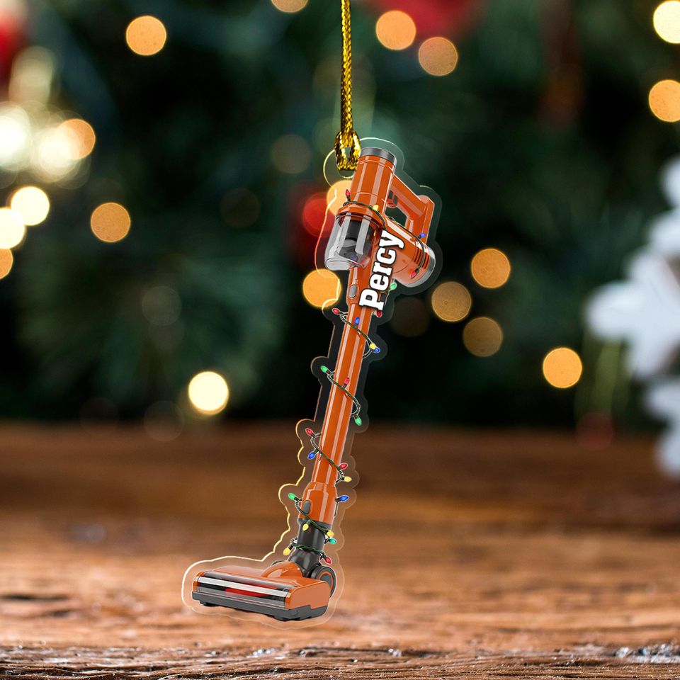 Personalized 2D Flat Vacuum Cleaner Christmas Acrylic Ornament