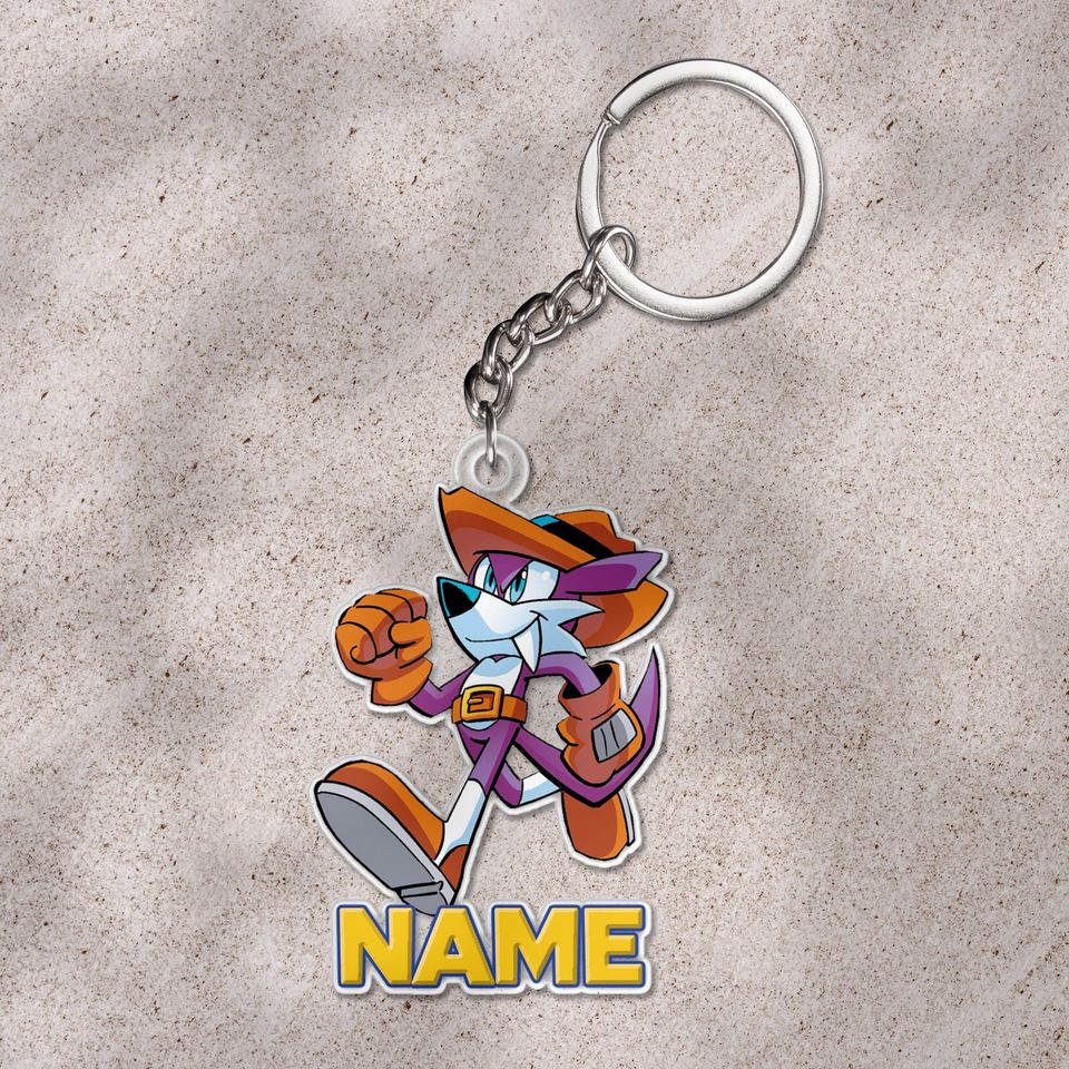 Sonic Acrylic Keychain, Disney Cutout Keychain, Personalized Christmas Keychain