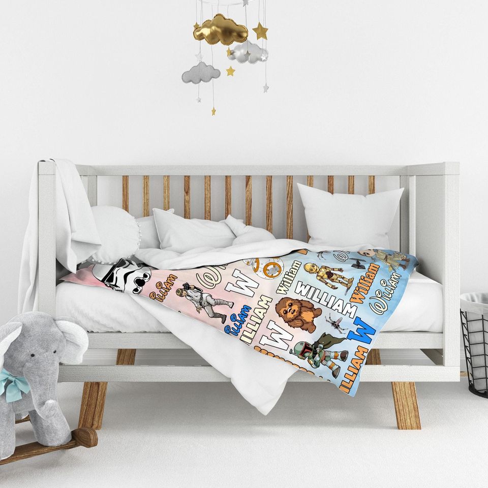 Personalized Name Star Wars Blanket/Star Wars Characters Blanket