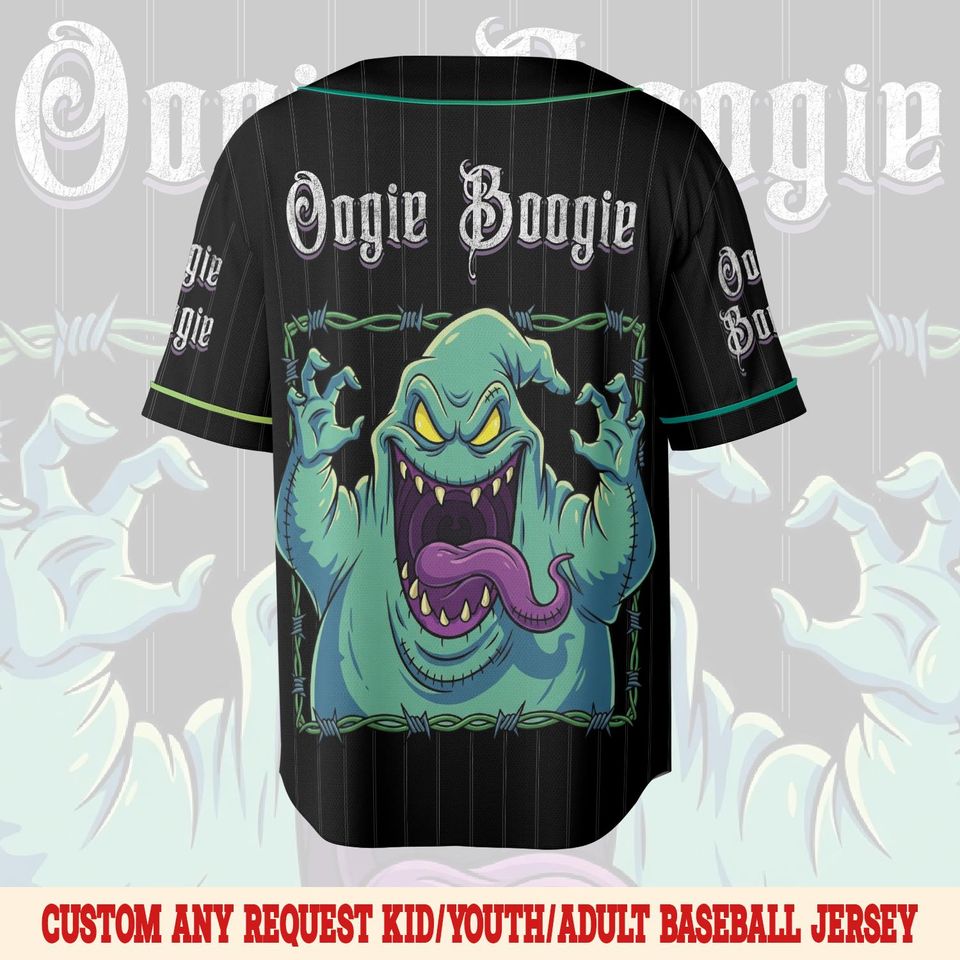 Personalized Oogie Boogie Baseball Jersey, The Nightmare Before Christmas