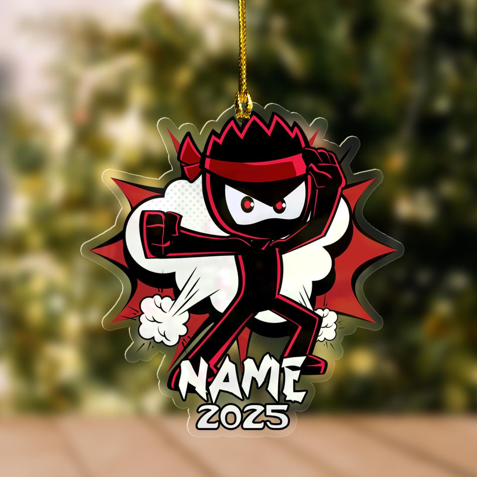 Custom Ninja Kidz Ornament, Ninja Kidz Warrior Acrylic Ornament