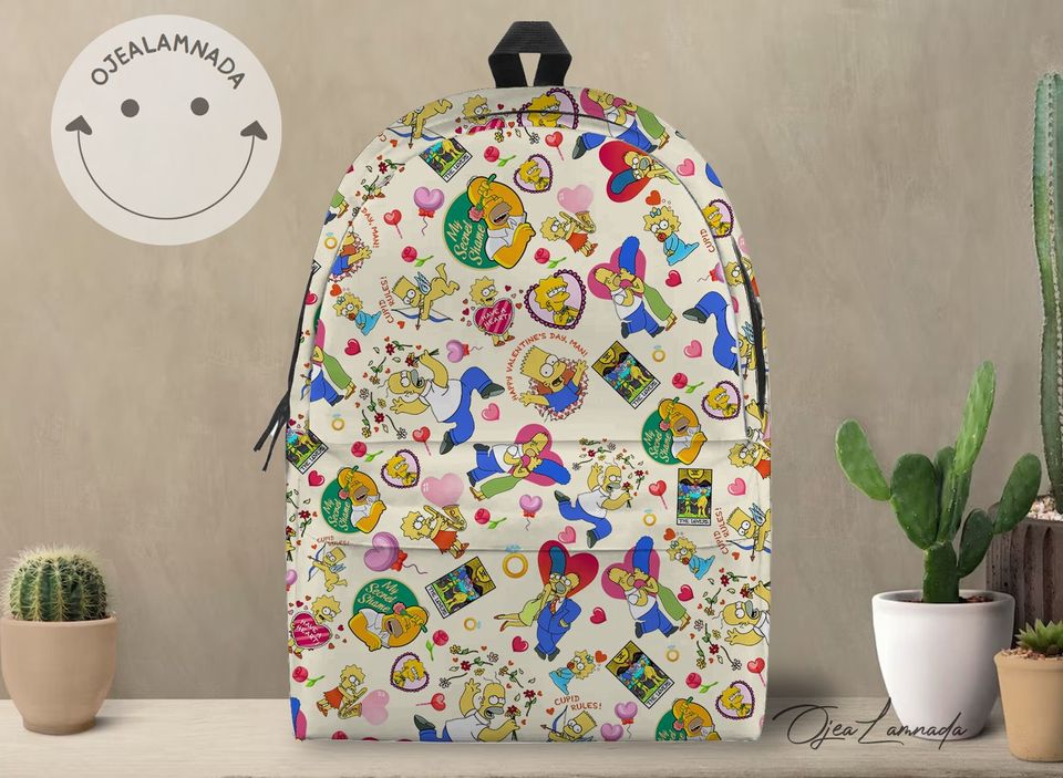 The Simpsons Family Backpack, The Simpsons Back to School Backpack, Kid School Backpack, Backpack Gift