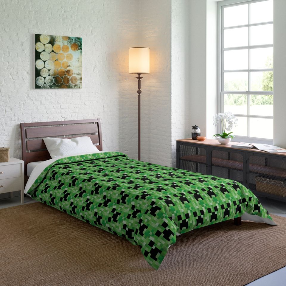 Minecrafter Blanket - Gift for Gamer- Minecrafter Gift, Minecraft Fabric Bedroom