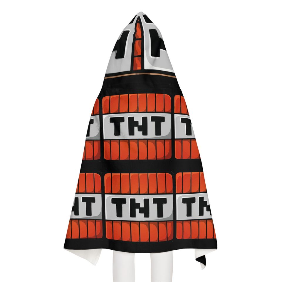 Hooded Towel TNT Block- Minecrafterer Gift- Kids Towel- Beach Day- Pool Day- Gift for Miners