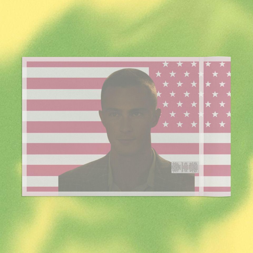 Drew Starkey Pink Flag, Wall decor, Room decor, Gift for her, Present, Rafe Cameron