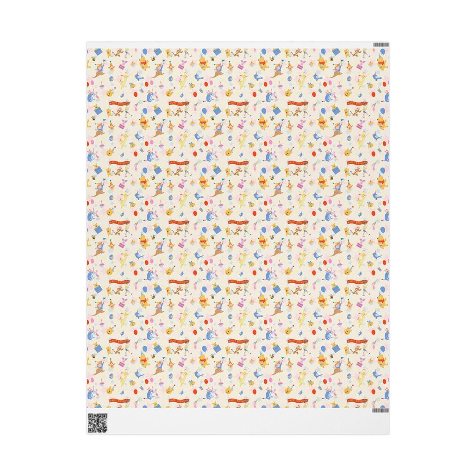 Winnie the Pooh Birthday Gift Wrapping Papers 1pc Roll