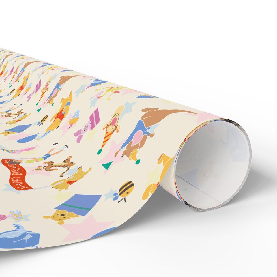 Winnie the Pooh Birthday Gift Wrapping Papers 1pc Roll