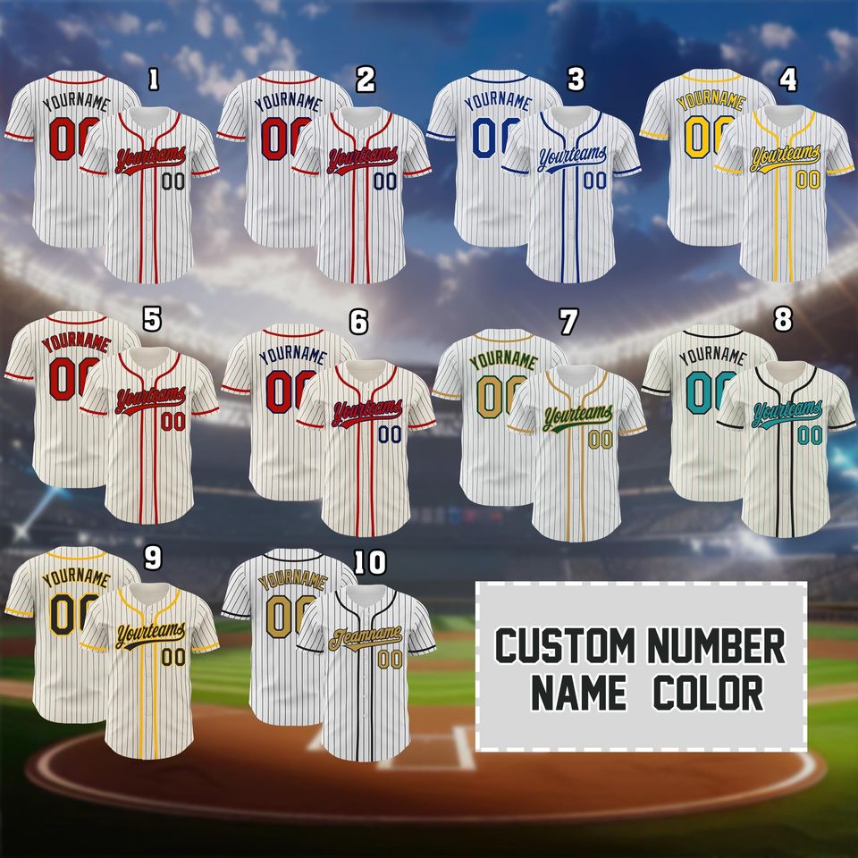 Custom Pinstripe Baseball Jersey: Personalized Team Uniform