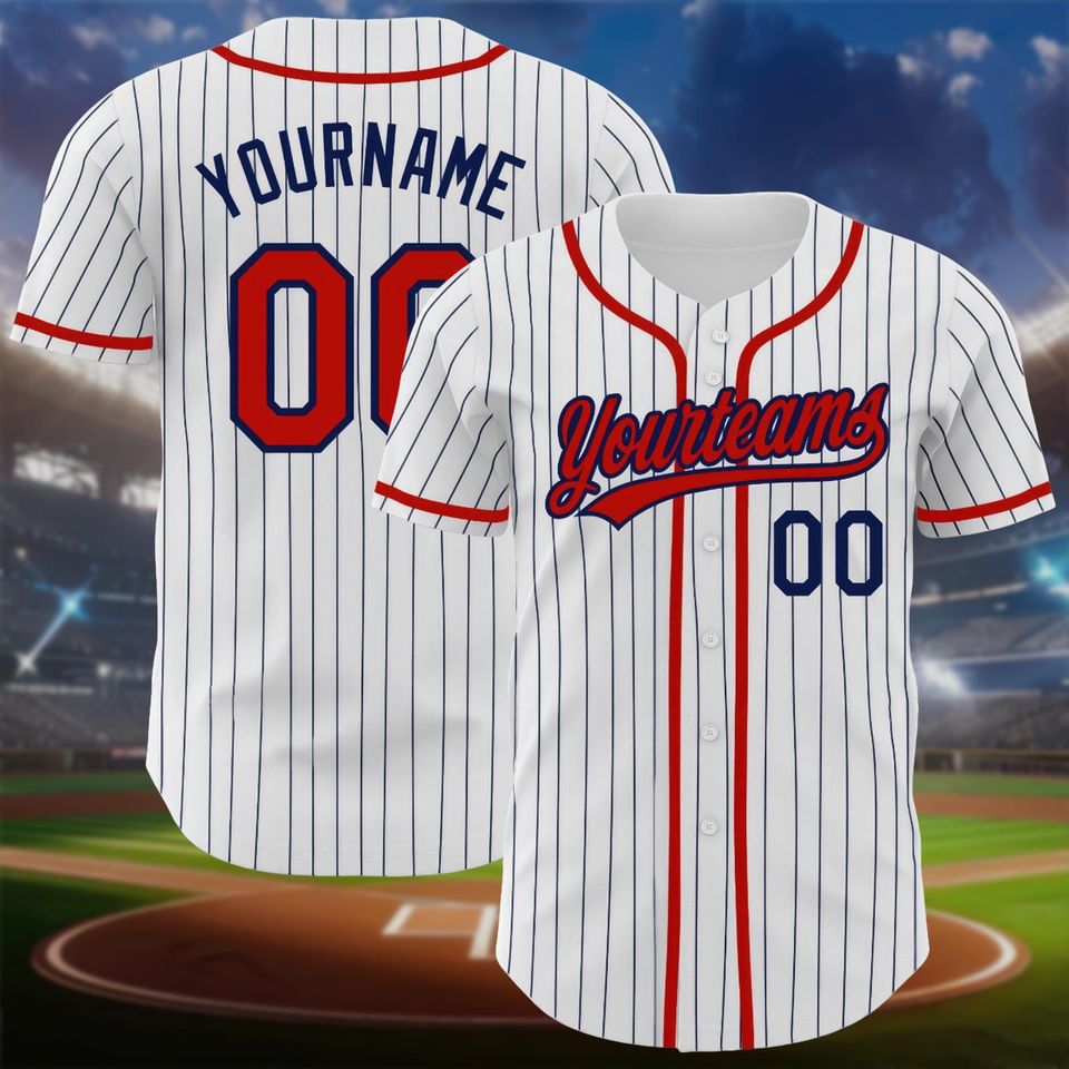 Custom Pinstripe Baseball Jersey: Personalized Team Uniform
