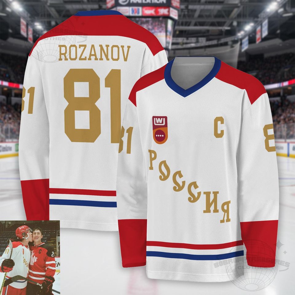 Hollanov Hookey Jersey, Hudson Williams Connor Storrie Hookey Jersey, Heated Rivalry Inspired Hookey Jersey, Ilya Rozanov Shane Hollander v1