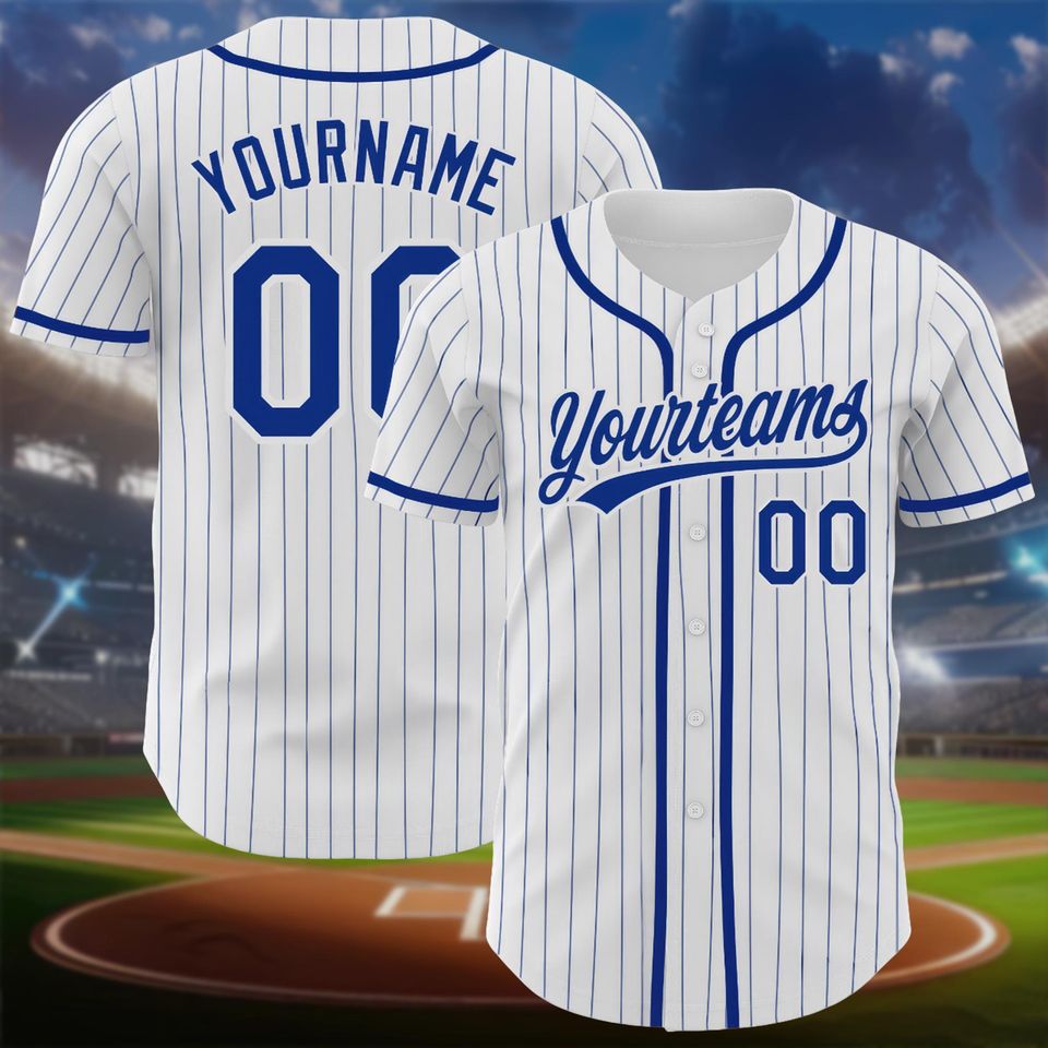 Custom Pinstripe Baseball Jersey: Personalized Team Uniform