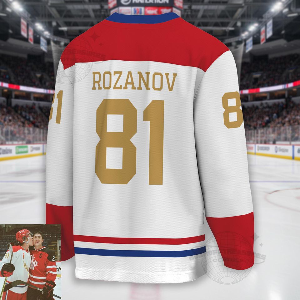 Hollanov Hookey Jersey, Hudson Williams Connor Storrie Hookey Jersey, Heated Rivalry Inspired Hookey Jersey, Ilya Rozanov Shane Hollander v1