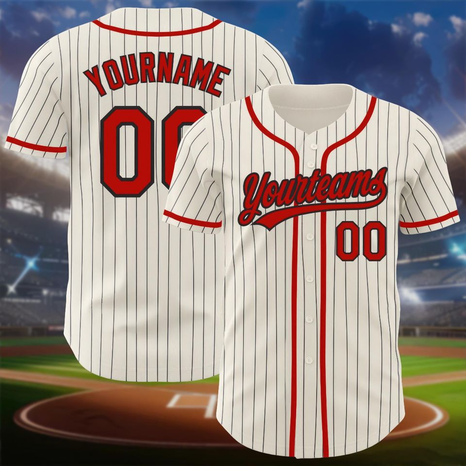 Custom Pinstripe Baseball Jersey: Personalized Team Uniform