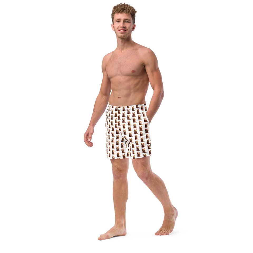 All-Over Print Recycled Swim Trunks