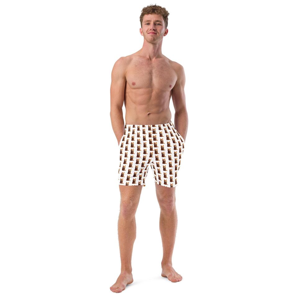 All-Over Print Recycled Swim Trunks