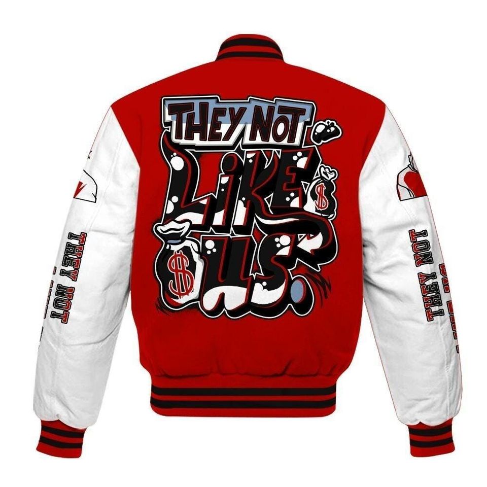 Varsity Jacket To Match OG Fire Red 5s - Dislike Us All Over Print