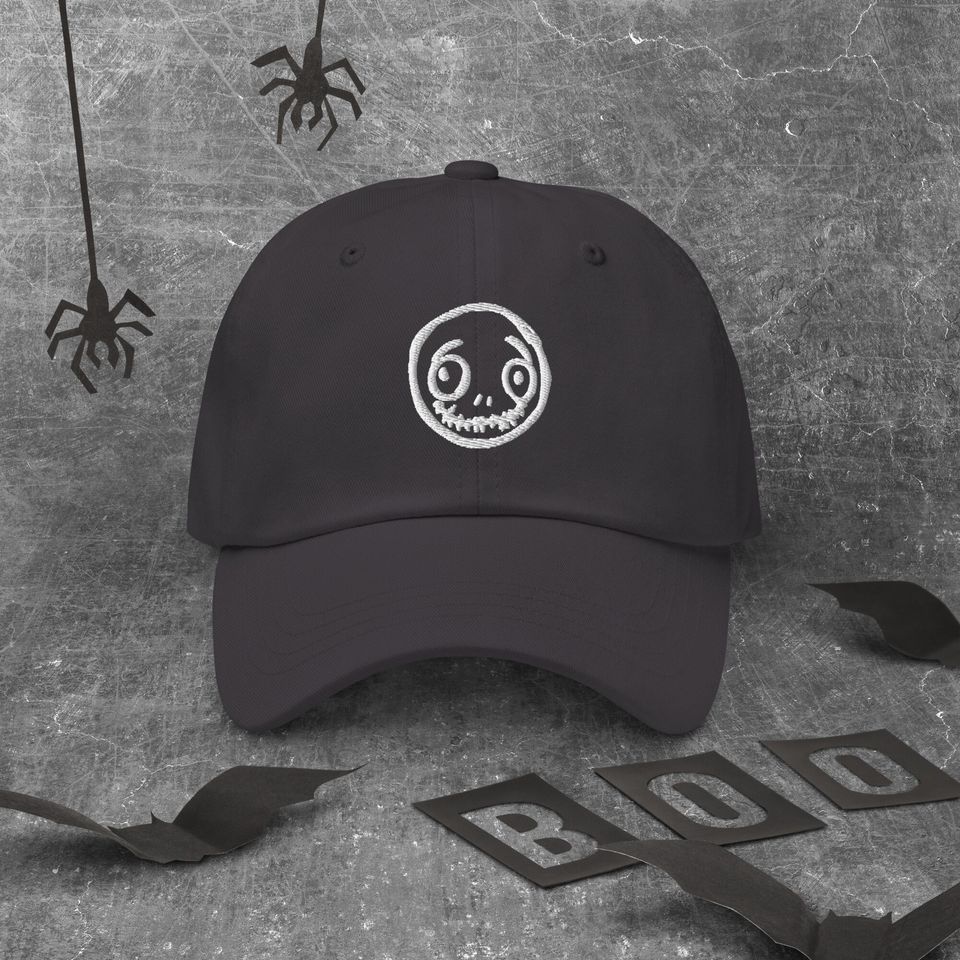 Embroidered Halloween Hat, Spooky Season Cap, Scarecrow Hat