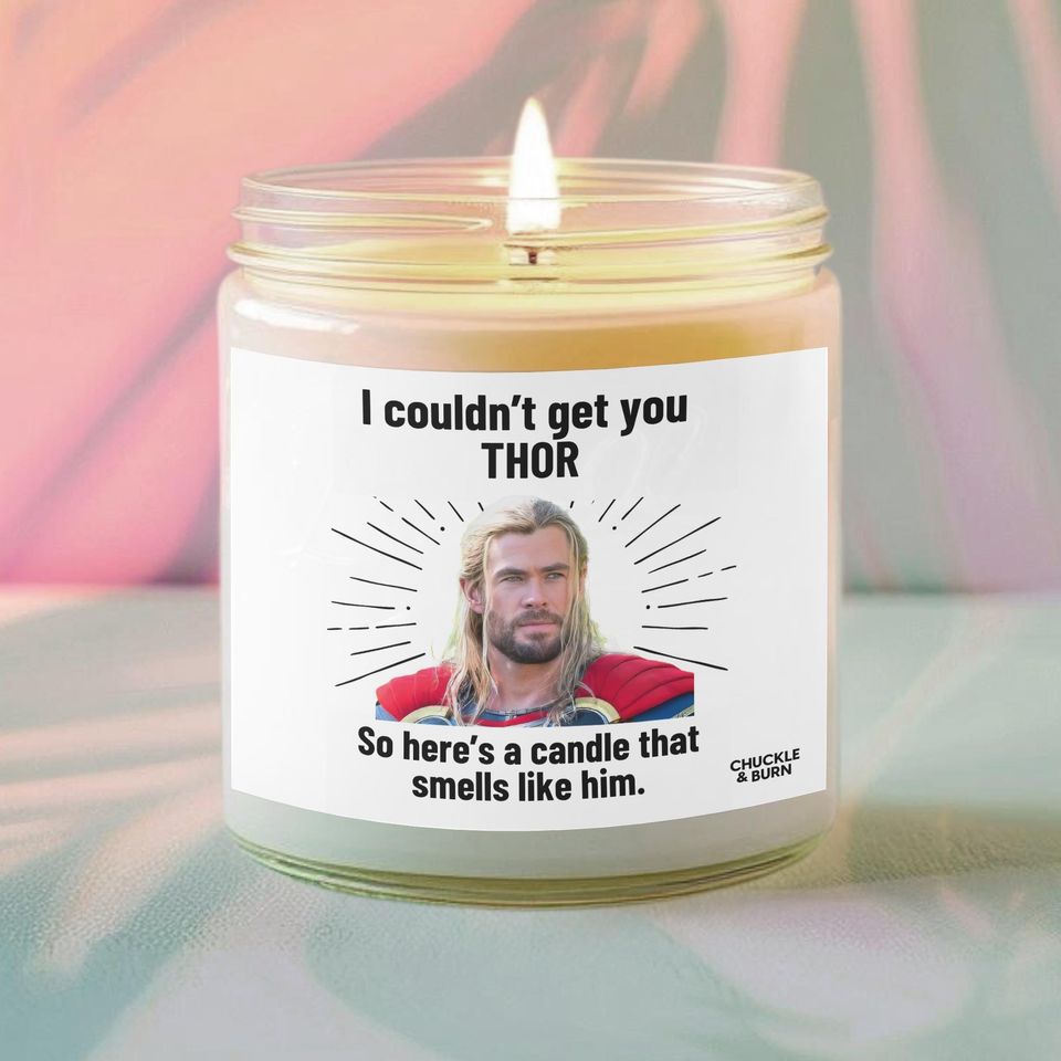 Thor Scented Candle, Fan Gift, Fandom Inspired Candle