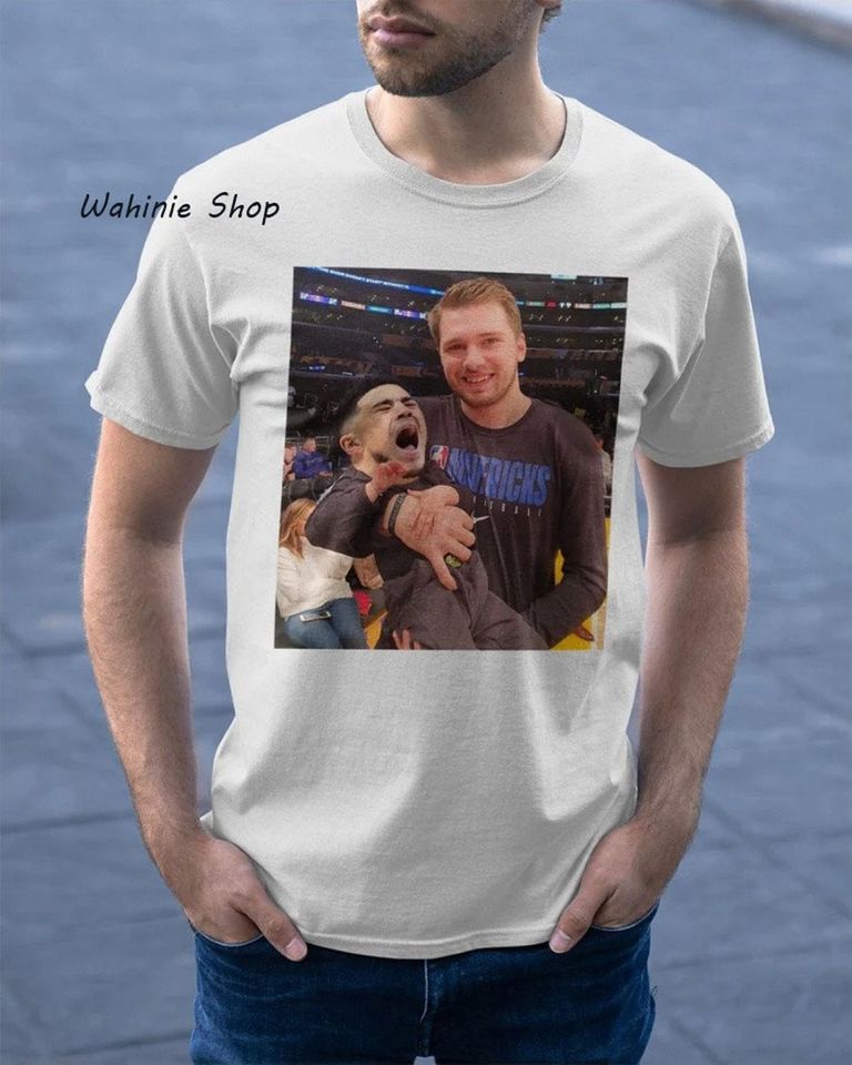 Luka Doncic Hold Devin Booker In The Arms T Shirt