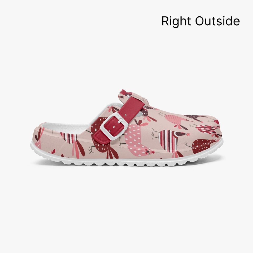Unisex Chicken Pattern Slip-On Clogs for Work and Daily Wear