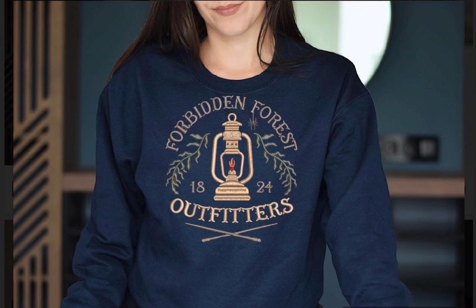 Embroidered Crewneck sweater gift round neck sweatshirt