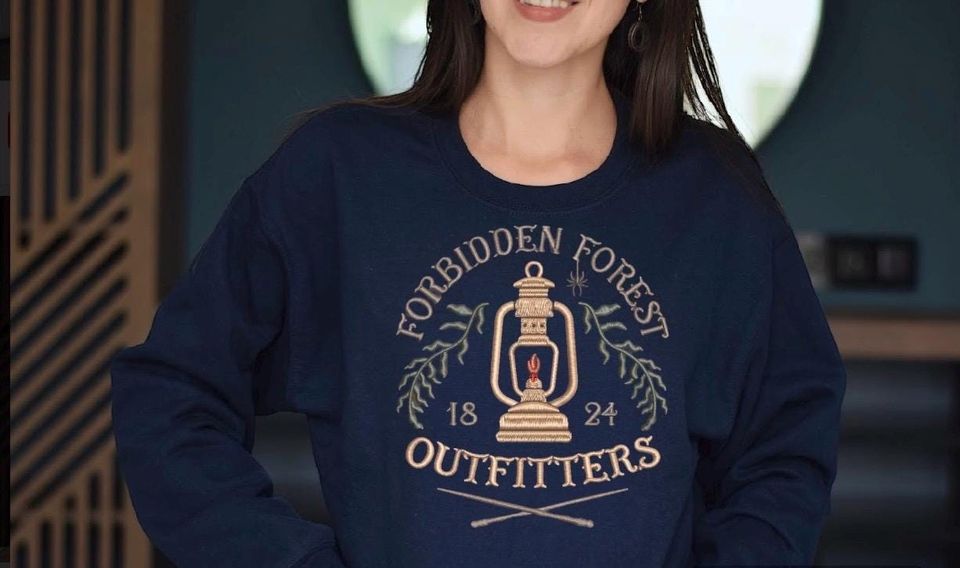 Embroidered Crewneck sweater gift round neck sweatshirt