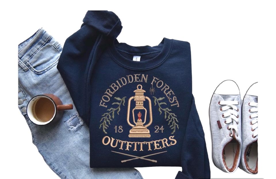 Embroidered Crewneck sweater gift round neck sweatshirt