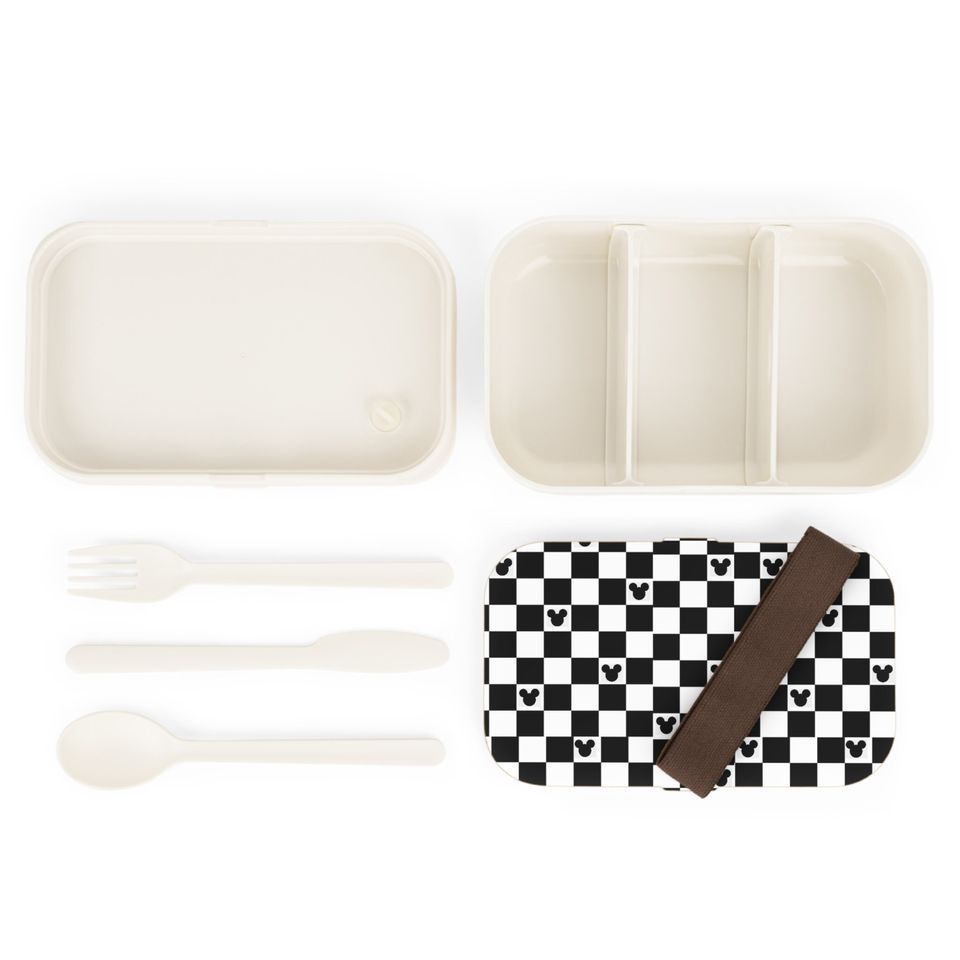 Mickey Checkerboard Bento Lunch Box, Student Lunch Box, Back To School Gift