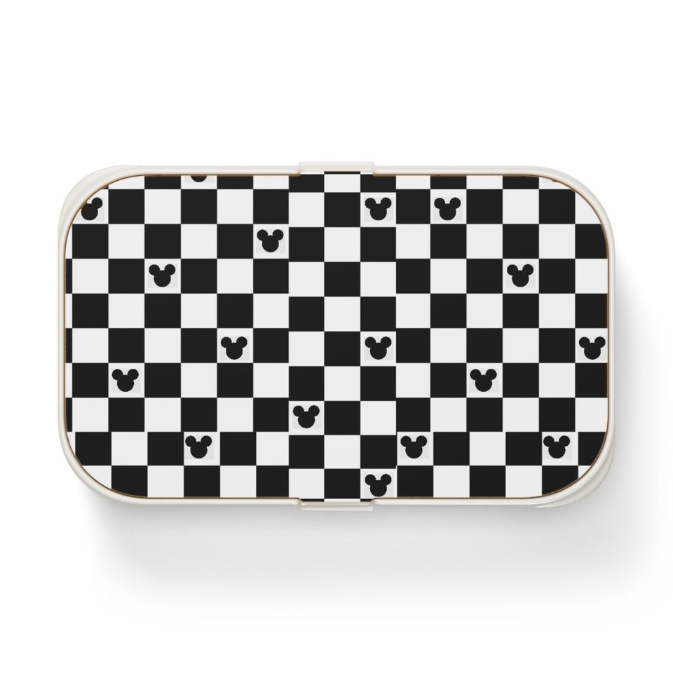 Mickey Checkerboard Bento Lunch Box, Student Lunch Box, Back To School Gift