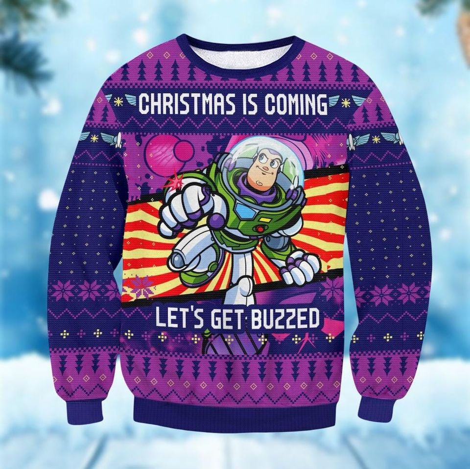 Buzz Lightyear Christmas Ugly Sweater, Toy Story Xmas Sweatshirt, Pixar Cartoon Sweater, Disneyland Xmas Shirt, Xmas Party Gifts