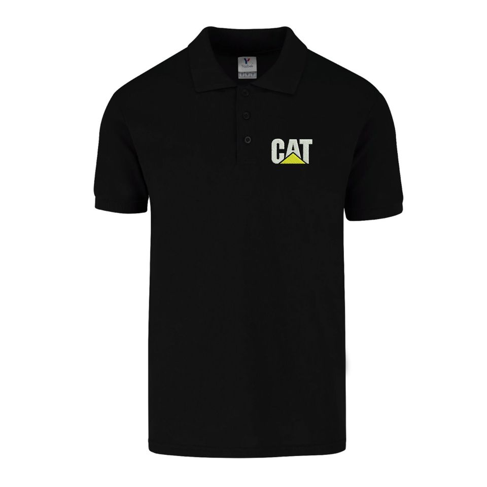 Polo Shirt Caterpillar Logo Cat Short Sleeve