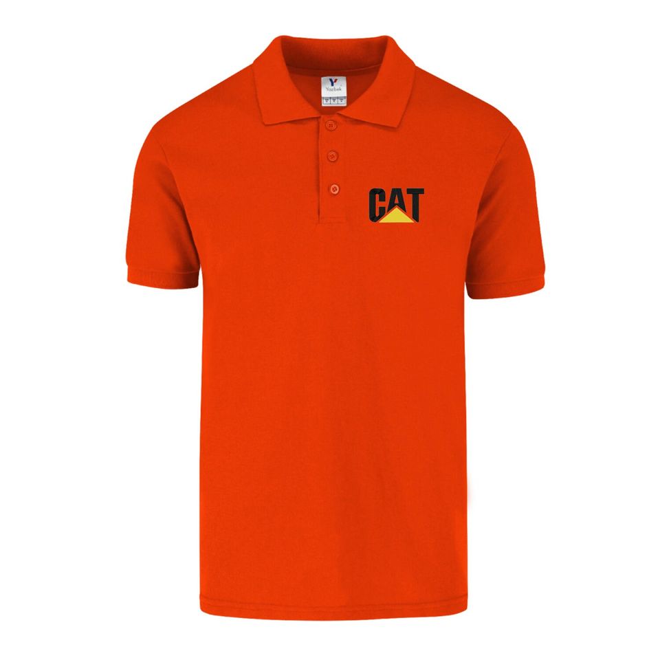 Polo Shirt Caterpillar Logo Cat Short Sleeve