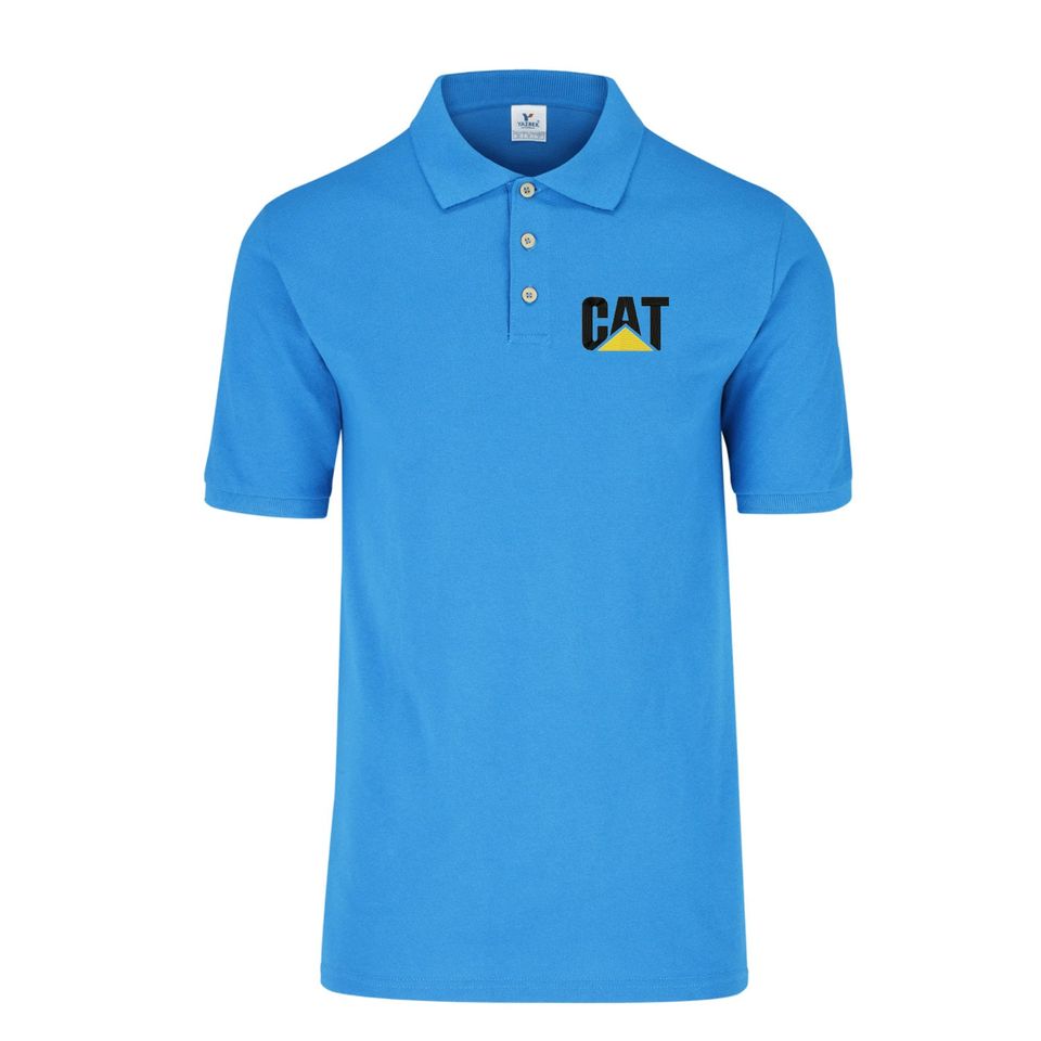 Polo Shirt Caterpillar Logo Cat Short Sleeve