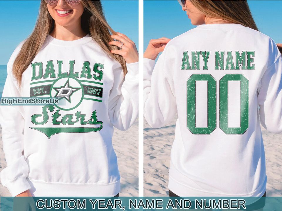 Vintage Dallas Stars Sweatshirt, Retro Dallas shirt, Dallas Hockey Fan shirt, Dallas Sweatshirt, Custom hockey tee
