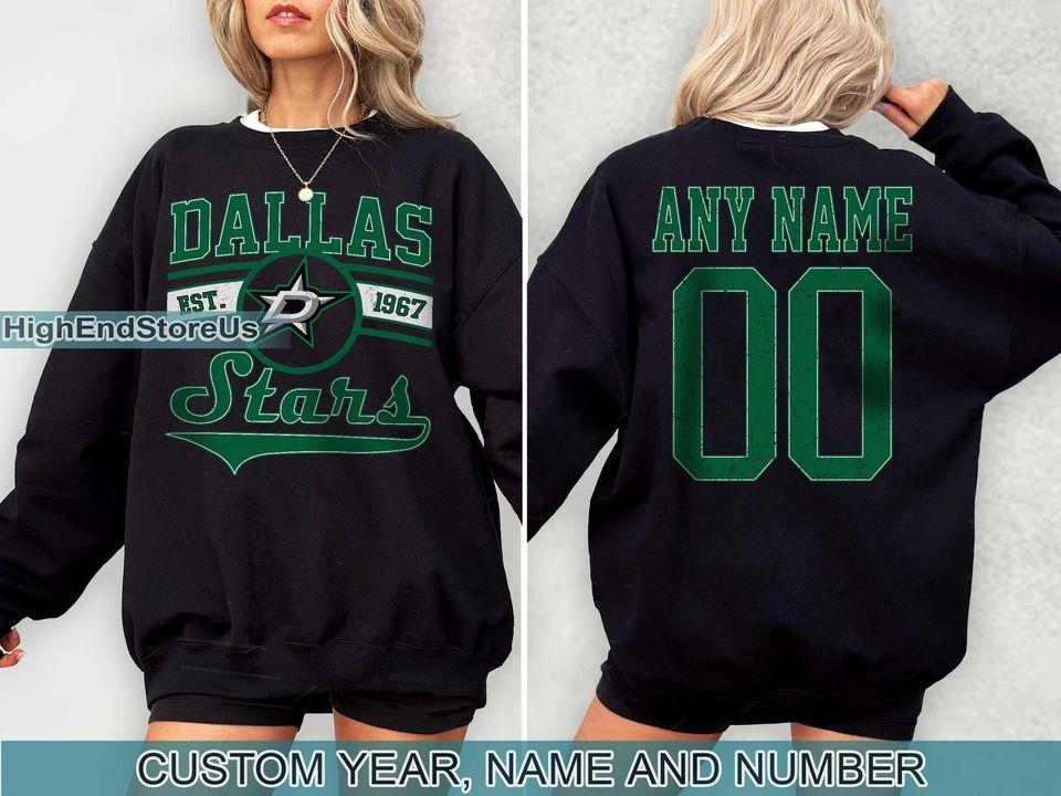Vintage Dallas Stars Sweatshirt, Retro Dallas shirt, Dallas Hockey Fan shirt, Dallas Sweatshirt, Custom hockey tee