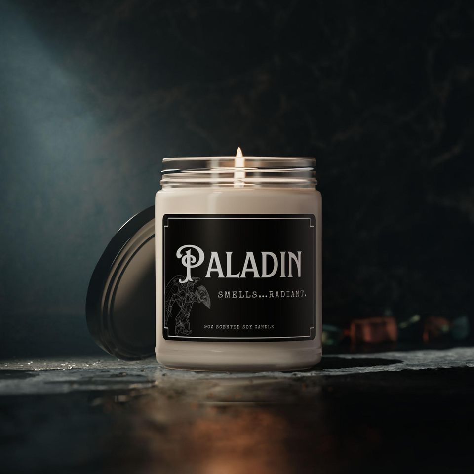 Paladin DND Candle - Dungeons & Dragons Decor - TTRPG Gift for Gamers