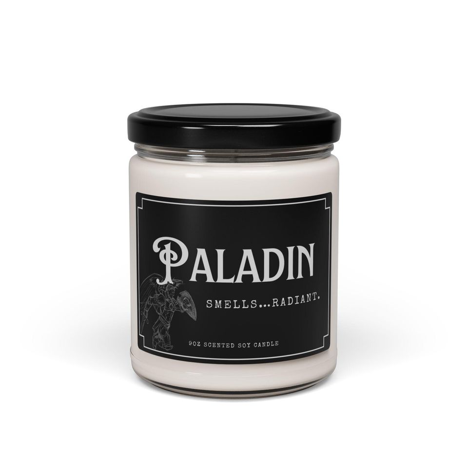 Paladin DND Candle - Dungeons & Dragons Decor - TTRPG Gift for Gamers