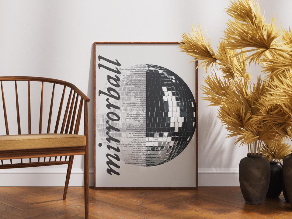Mirrorball Poster: Taylorr Swifts Folklore Inspired Art