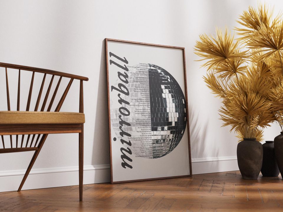 Mirrorball Poster: Taylorr Swifts Folklore Inspired Art