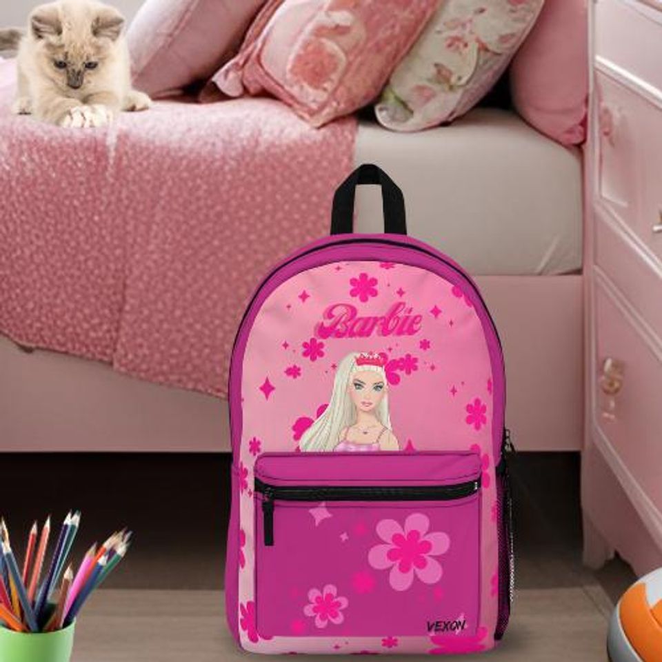 Barbie inspired backpack, Kids Back to School Bag