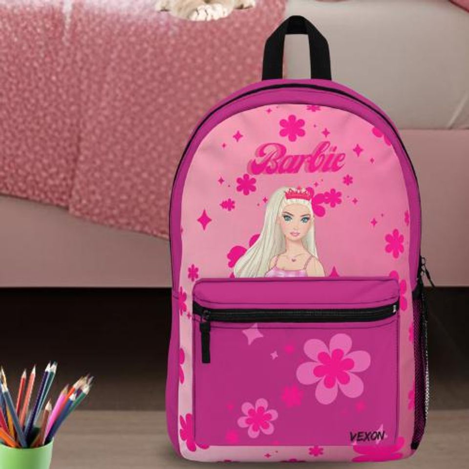 Barbie inspired backpack, Kids Back to School Bag