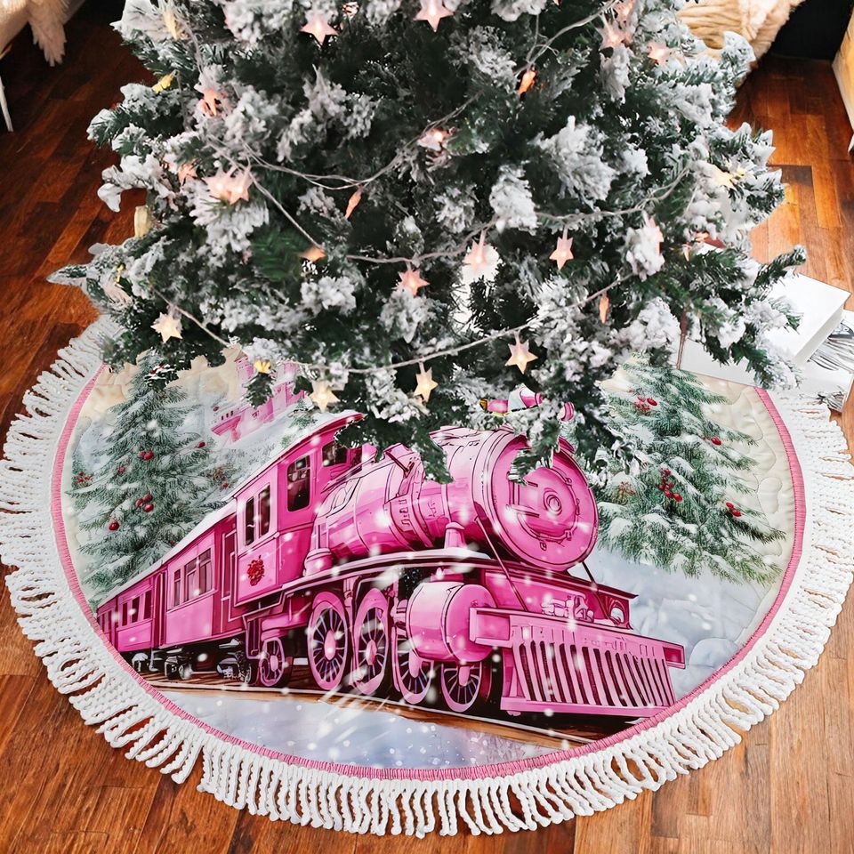 Christmas Tree Skirt - Round Holiday Decor for Family Xmas Tree