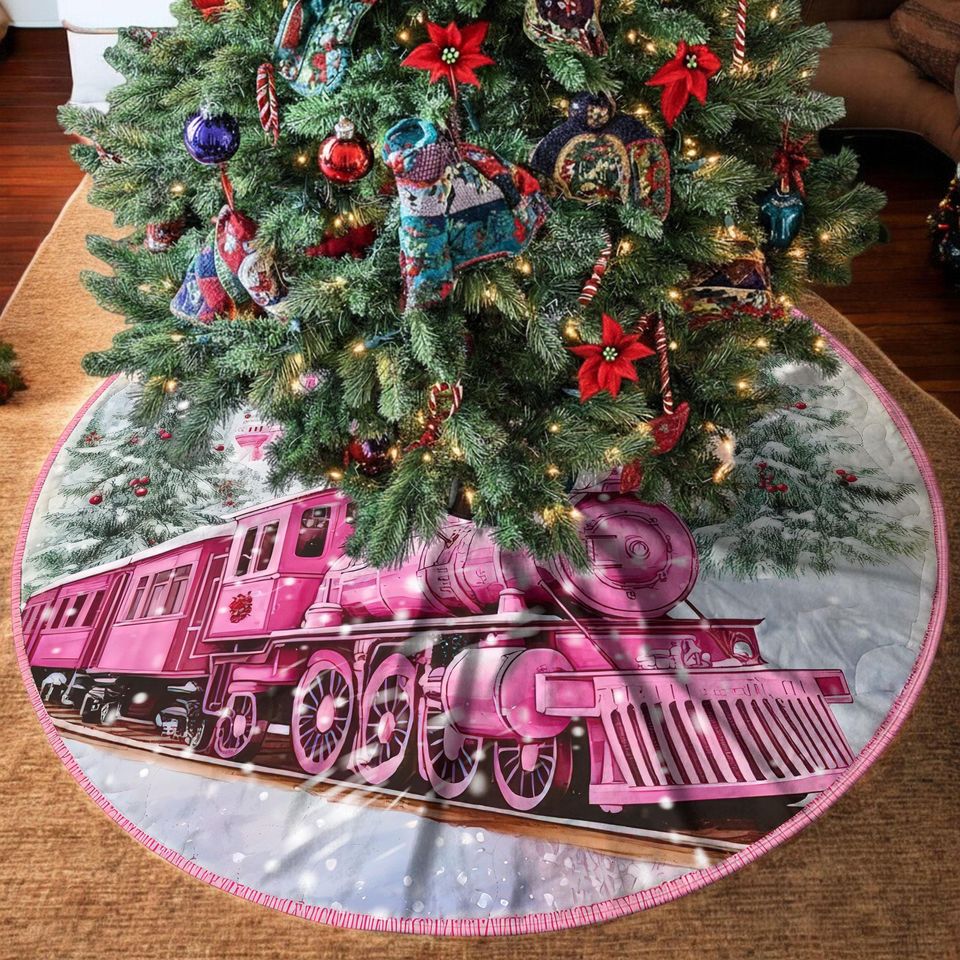 Christmas Tree Skirt - Round Holiday Decor for Family Xmas Tree