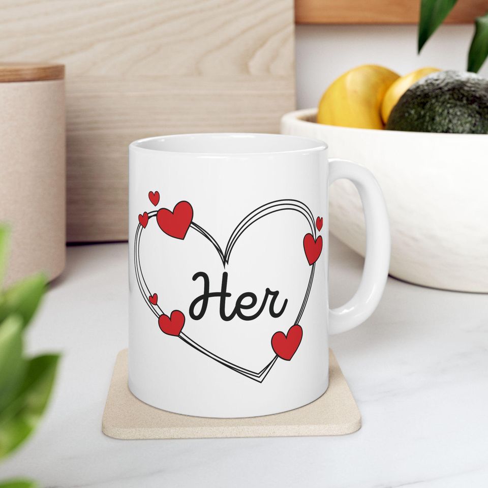 His and her mug Mug | Couple Mug | Valentine's Day Gift, Wedding Couples Anniversary