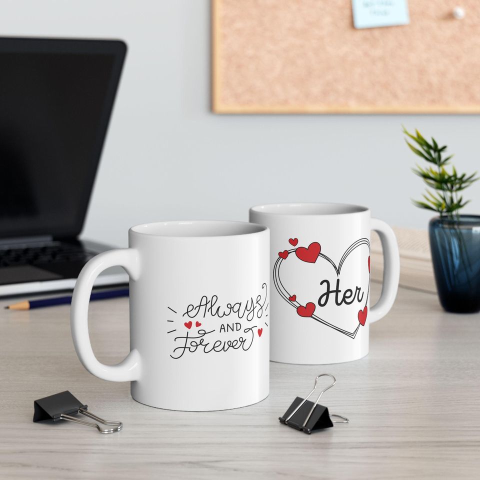 His and her mug Mug | Couple Mug | Valentine's Day Gift, Wedding Couples Anniversary