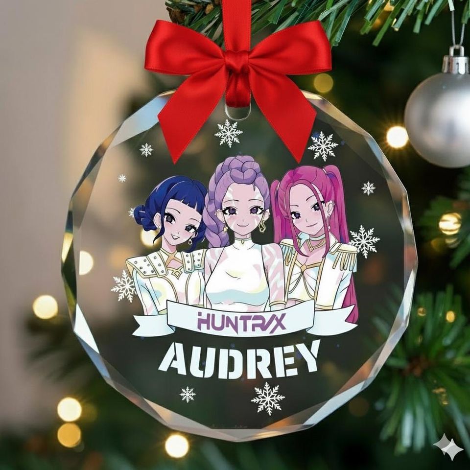 Personalized Huntrix Ornament, Kpop Demon Hunters Girl Group Ornament