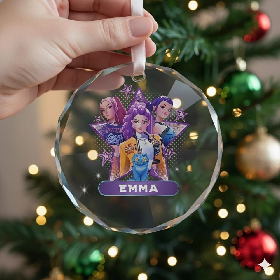 Personalized Huntrix Ornament, Kpop Demon Hunters Girl Group Ornament