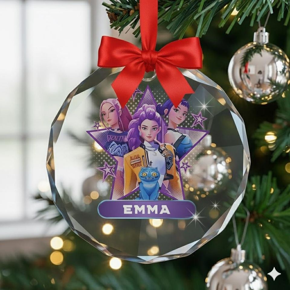 Personalized Huntrix Ornament, Kpop Demon Hunters Girl Group Ornament